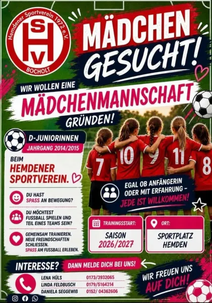 Spierinnen für D-Jugend (U13) gesucht!!